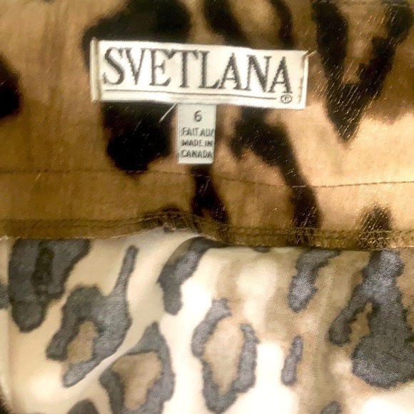 Svetlana Leopard Woman Skirt bronze buckle Size 6 - Picture 4 of 5